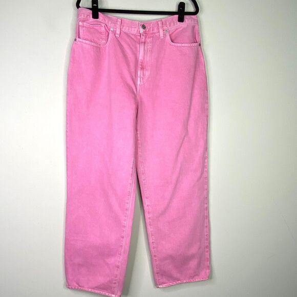 Madewell Denim - New Madewell Barbie Pink Baggy Straight Jeans Garment-Dyed Edition Size 31
